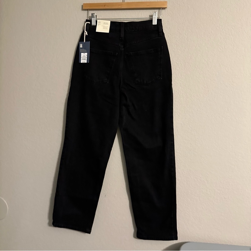 Women's High-Rise Vintage Straight Jeans Universal Thread Black 24 - Picture 4 of 14